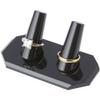 Plymor Black Acrylic Ring Finger Display, Double, 3.75" W x 2.25" D x 1.75" H (6 Pack) view 2
