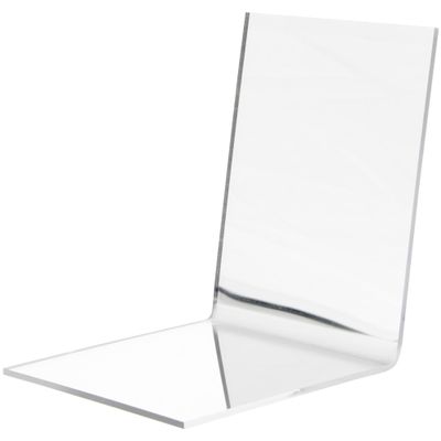 Plymor Folded Acrylic Mirror Display, 4.5" H x 4.5" W x 5" D (3 Pack)