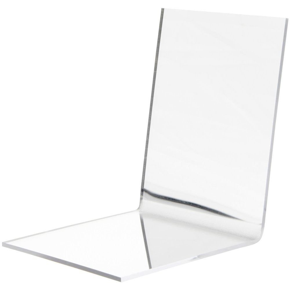 Plymor Folded Acrylic Mirror Display, 4.5" H x 4.5" W x 5" D (3 Pack)