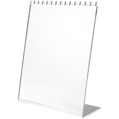 Plymor Acrylic Necklace Display Stand With Top Hooks (Mirrored), 10.625" W x 4" D x 13.5" H (2 Pack)
