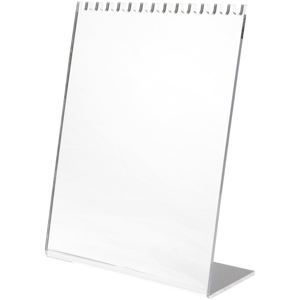 Plymor Acrylic Necklace Display Stand With Top Hooks (Mirrored), 10.625" W x 4" D x 13.5" H (2 Pack)