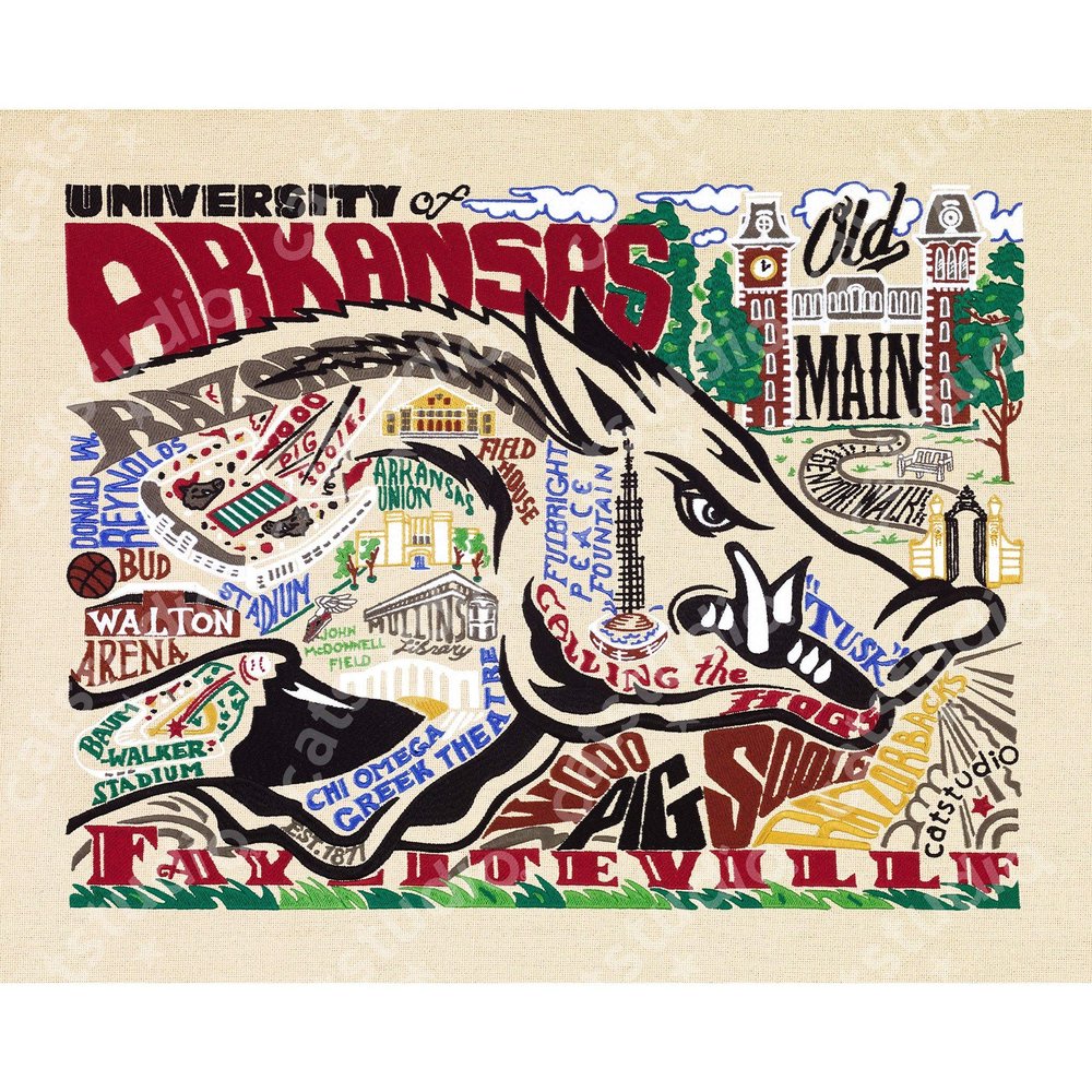 catstudio Arkansas, University of Collegiate Fine Art Print | 8"x10"
