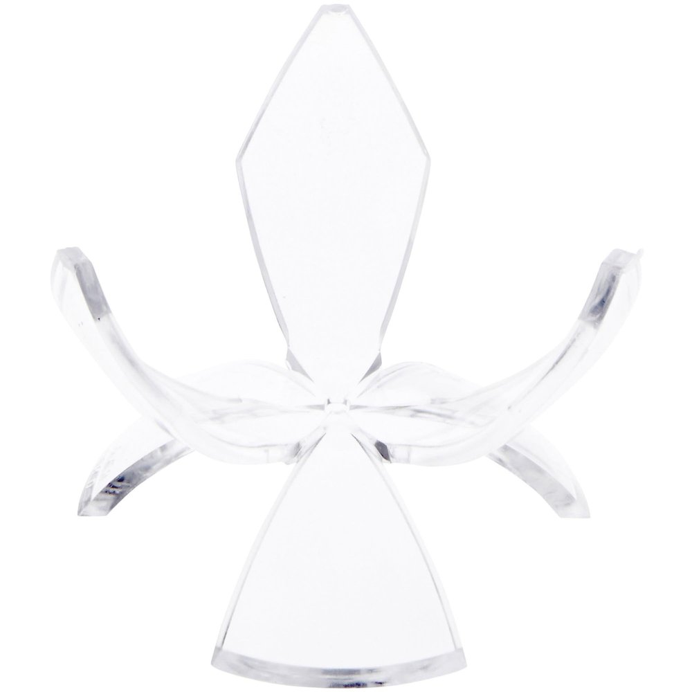Plymor Clear Acrylic Ball or Sphere Flower Petal Display Holder Stand, 2.125" H x 3" W x 3" D (12 Pack)