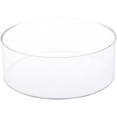 Plymor Clear Acrylic Beveled Ball or Sphere Display Holder Stand, 2.5" H x 7" W (3 Pack)