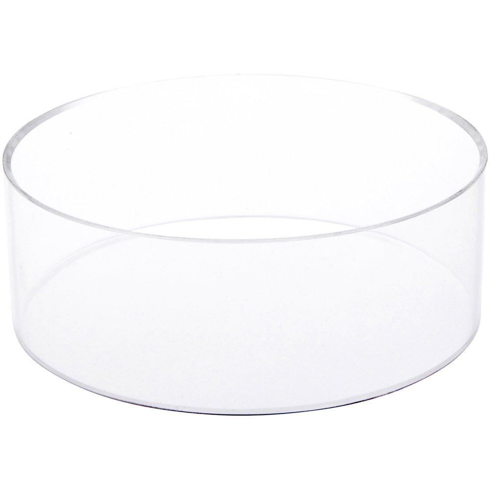 Plymor Clear Acrylic Beveled Ball or Sphere Display Holder Stand, 2.5" H x 7" W (3 Pack)