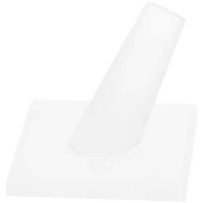 Plymor Frosted Acrylic Ring Finger Display, Single on Square Base, 2" W x 2" D x 1.75" H (12 Pack)