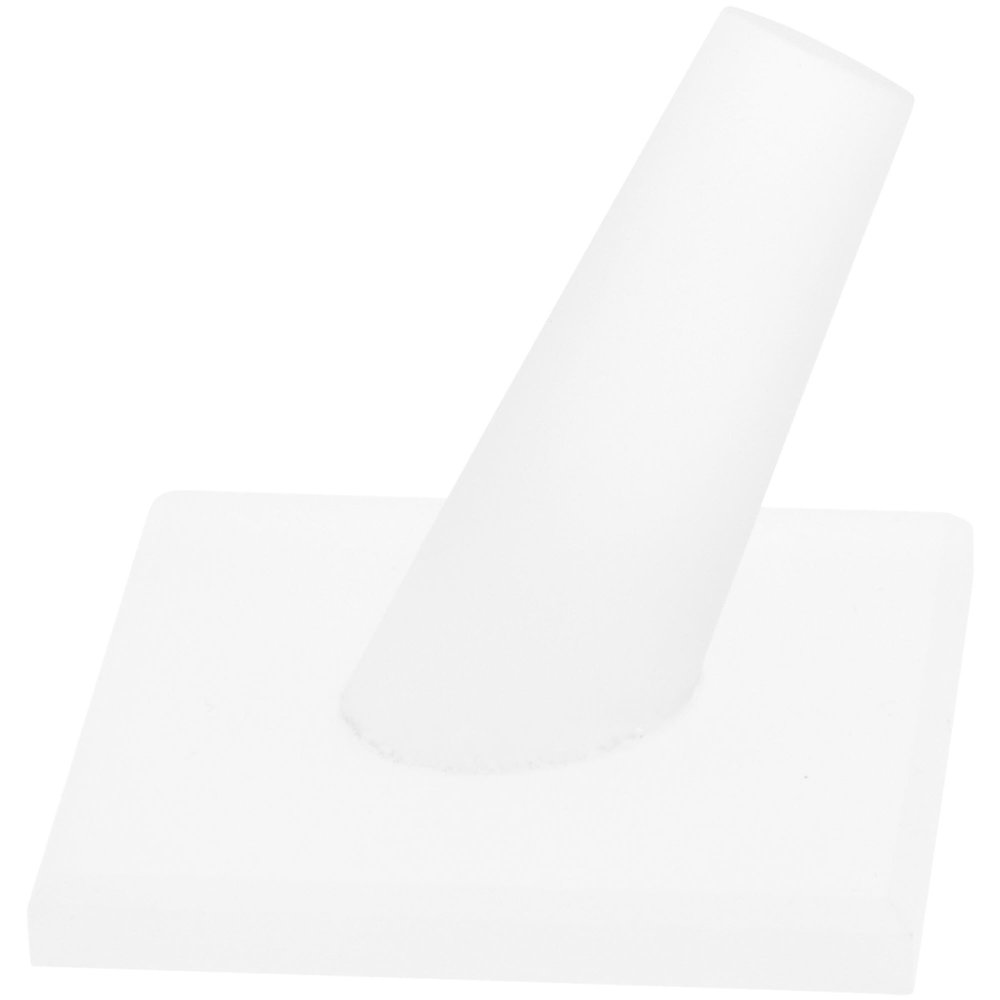 Plymor Frosted Acrylic Ring Finger Display, Single on Square Base, 2" W x 2" D x 1.75" H (12 Pack)