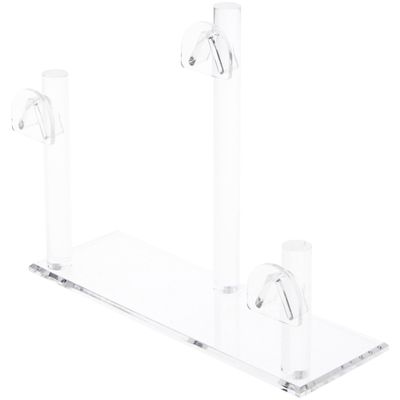 Plymor Clear Acrylic 3 Curved Bridge Display Risers for Eyeglass Frames, 7" H x 9" W x 3" D (3 Pack)