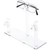 Plymor Clear Acrylic 3 Curved Bridge Display Risers for Eyeglass Frames, 7" H x 9" W x 3" D (3 Pack) view 2