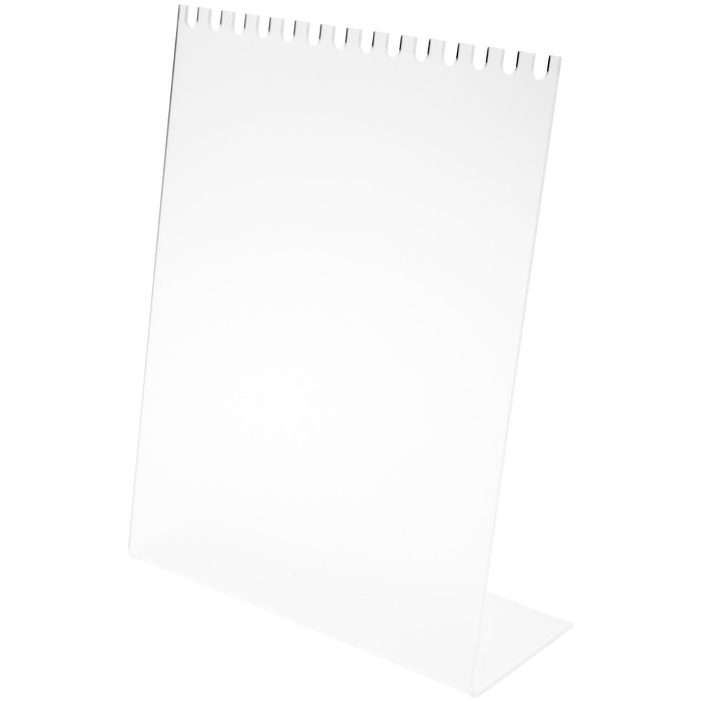 Plymor Frosted Acrylic Necklace Display Stand With Top Hooks, 10.625" W x 4" D x 13.5" H (2 Pack)