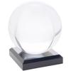 Plymor Black Acrylic Square Display Base with Indented Circle to Hold Egg, Marble, Ball or Sphere, 3" W x 3" D x 0.75" H (1.5" Circle), Pack of 2 view 2