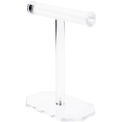 Plymor Clear Acrylic T-Bar Necklace Display Stand, 10.75" H x 8" W x 5" D