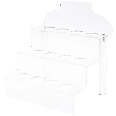 Plymor Clear Acrylic Display Stairs to Hold Eggs, Marbles, Balls or Spheres, 9.125" H x 8.75" W x 6.5" D (1.25" Circle) (2 Pack)