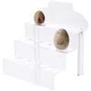 Plymor Clear Acrylic Display Stairs to Hold Eggs, Marbles, Balls or Spheres, 9.125" H x 8.75" W x 6.5" D (1.25" Circle) (2 Pack) view 2