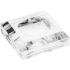 Plymor Clear Acrylic Square Display Base with Indented Circle to Hold Egg, Marble, Ball or Sphere, 0.875" W x 0.875" D x 0.25" H (0.5" Circle), Pack of 24 view 1