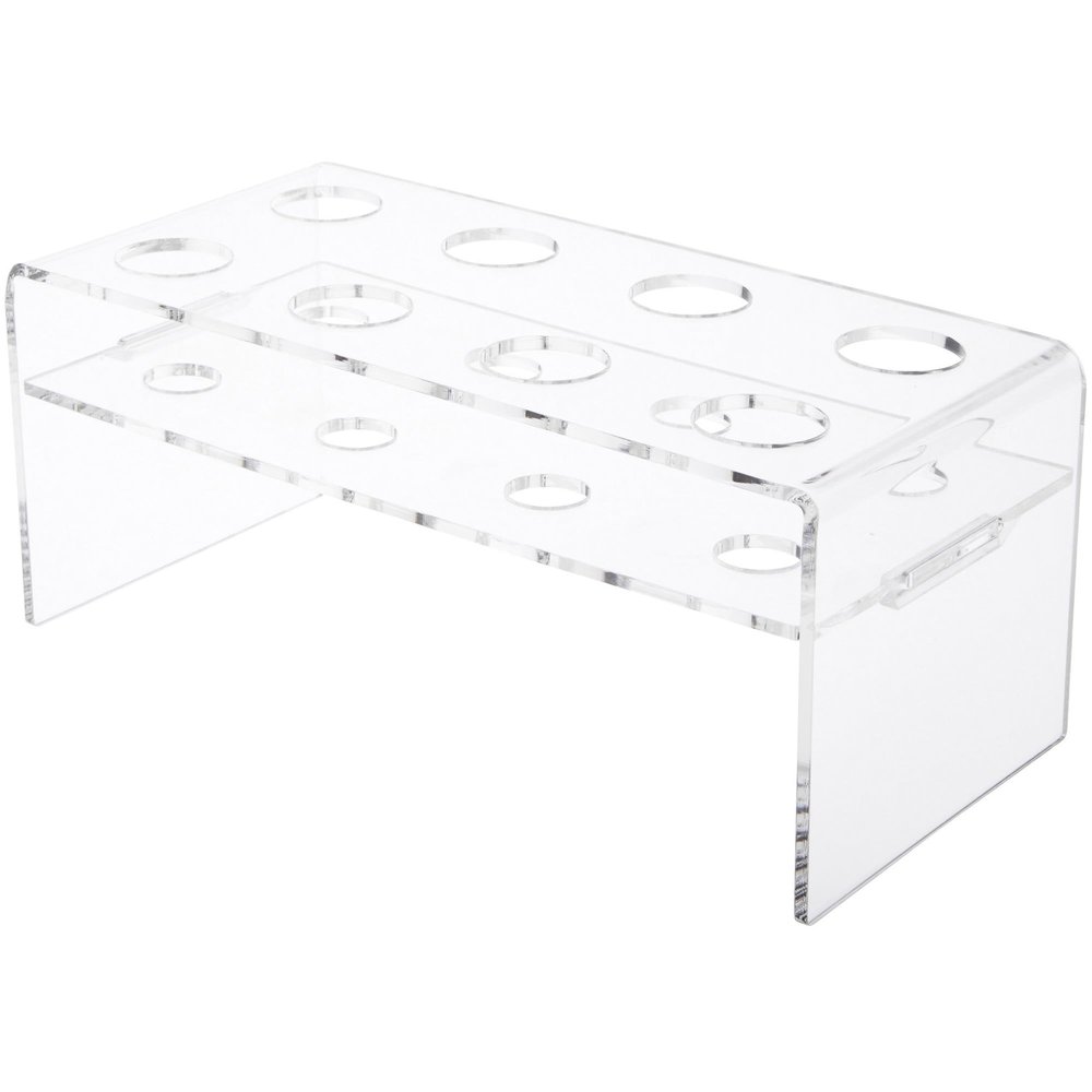 Plymor Clear Acrylic Ice Cream Cone Display Holder Riser, 5.25" H x 12.5" W x 6" D (Fits 8 Sugar Cones) (3 Pack)