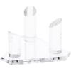 Plymor Clear Acrylic Beveled Triangular Display Base with 3 Display Prongs for Geode, Mineral or Crystal Cluster, 3.75" W x 3.25" D x 2" H, Pack of 3 view 1