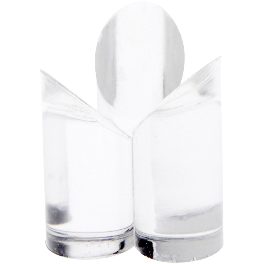 Plymor Clear Acrylic 3-Cylinder Sphere Stand to Hold Egg, Marble, Ball or Sphere, 1.5" H x 1.25" W x 1.25" D