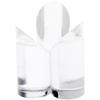 Plymor Clear Acrylic 3-Cylinder Sphere Stand to Hold Egg, Marble, Ball or Sphere, 1.5" H x 1.25" W x 1.25" D view 1