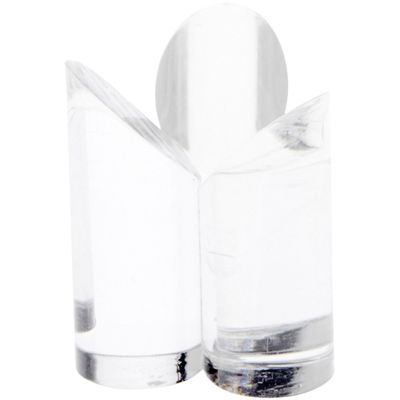 Plymor Clear Acrylic 3-Prong Sphere Stand to Hold Egg, Marble, Ball or Sphere, 2.5" H x 2" W x 2" D (12 Pack)