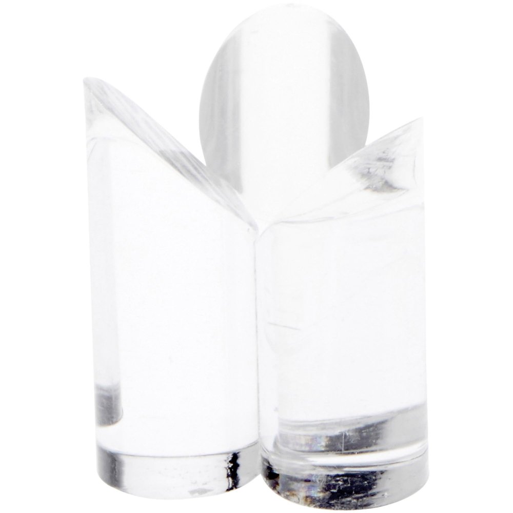 Plymor Clear Acrylic 3-Prong Sphere Stand to Hold Egg, Marble, Ball or Sphere, 2.5" H x 2" W x 2" D (12 Pack)