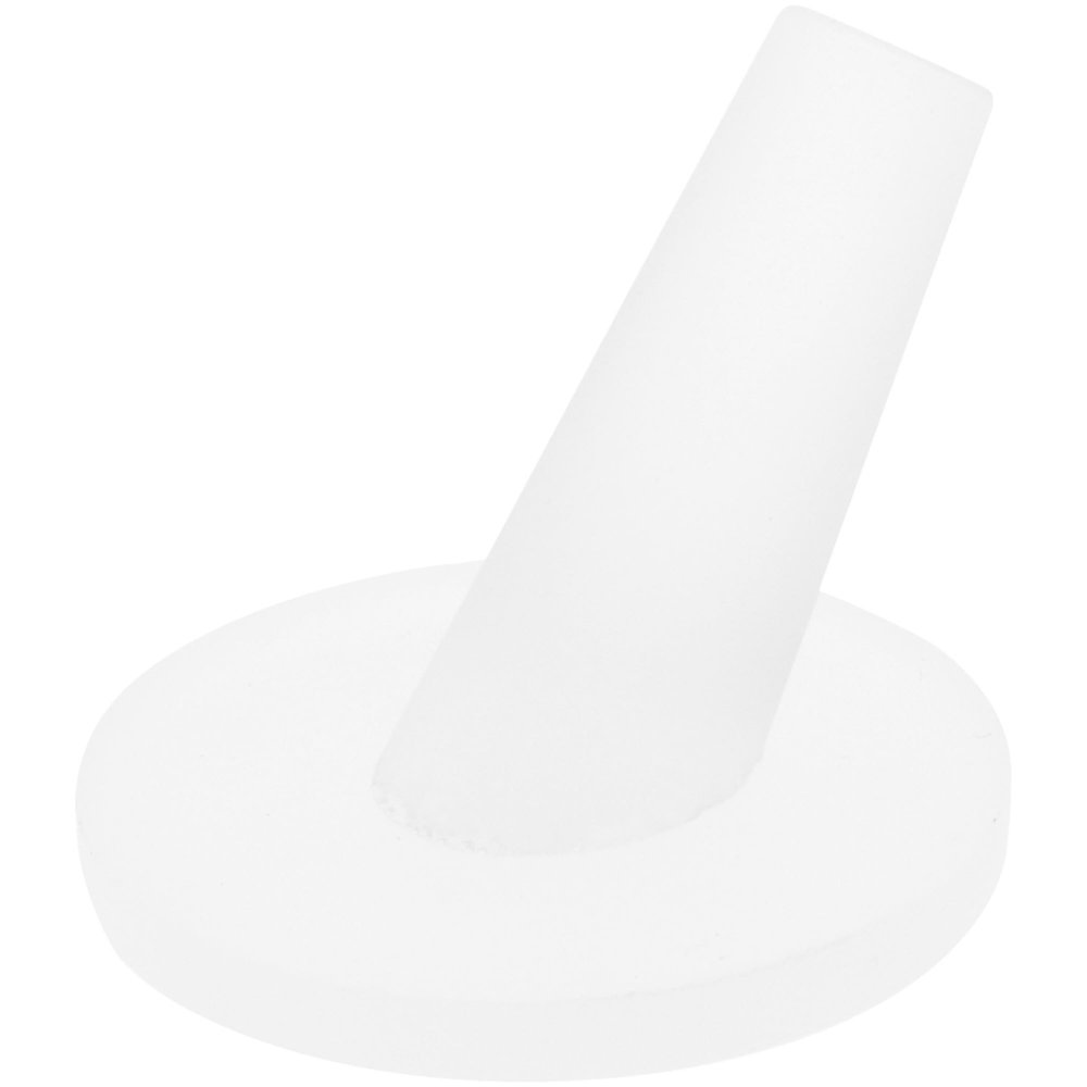 Plymor Frosted Acrylic Ring Finger Display, Single on Round Base, 2" W x 2" D x 1.75" H (6 Pack)