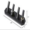 Plymor Black Acrylic Ring Finger Display, Four, 6.875" W x 2" D x 1.75" H (3 Pack) view 3