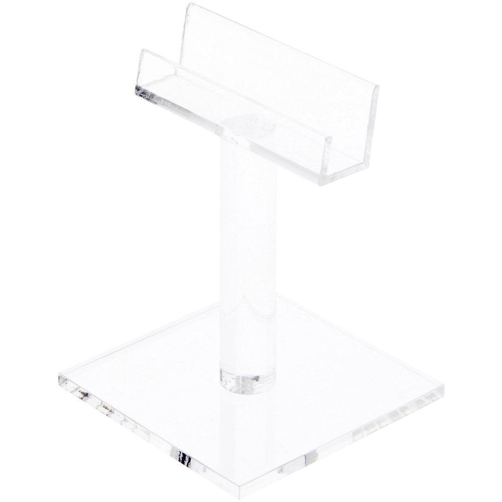 Plymor Clear Acrylic Square Display Stand for Eyeglass Frames, 4" H x 3" W x 3" D (6 Pack)