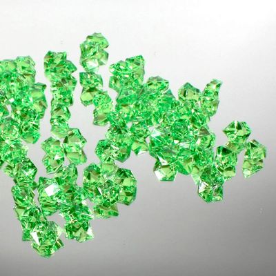 WGVI WGV Acrylic Ice Rock Crystals Treasure Gems for Table Scatters, Vase Fillers, Wedding, Banquet, Party, Event, Birthday Decor (Approx 150 pcs per Bag), 10 Bags, Green
