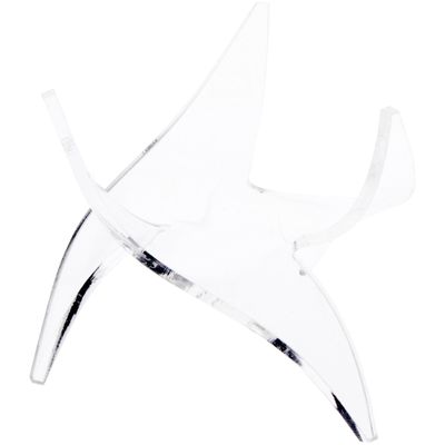 Plymor Clear Acrylic Triangular Display Stand Holder for Geode, Mineral or Crystal Cluster, 2" H x 3.25" W x 3.25" D (12 Pack)