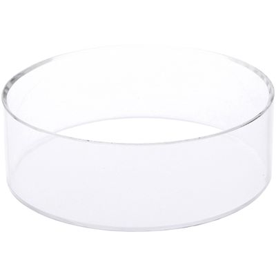 Plymor Clear Acrylic Beveled Ball or Sphere Display Holder Stand, 2" H x 6" W (6 Pack)