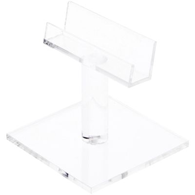 Plymor Clear Acrylic Square Display Stand for Eyeglass Frames, 2.625" H x 3" W x 3" D (3 Pack)