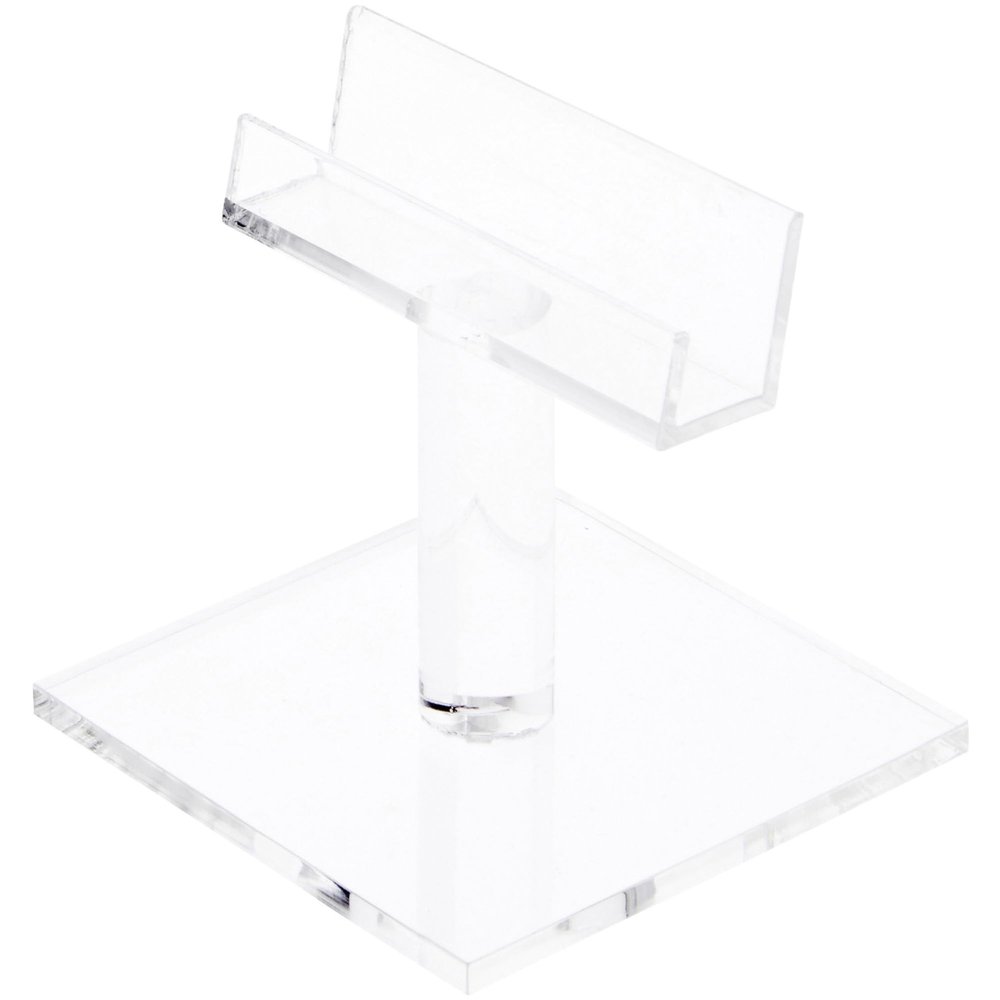 Plymor Clear Acrylic Square Display Stand for Eyeglass Frames, 2.625" H x 3" W x 3" D (3 Pack)