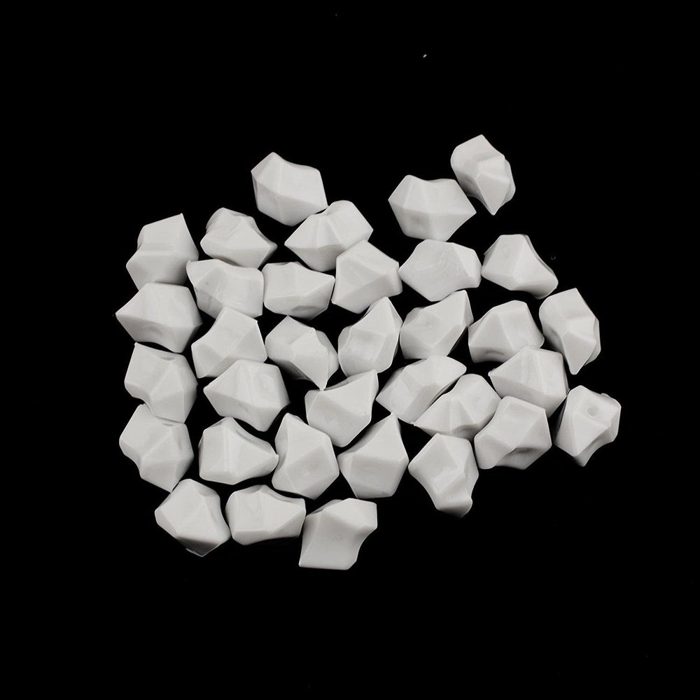 WGVI WGV Acrylic Ice Rock Crystals Treasure Gems for Table Scatters, Vase Fillers, Wedding, Banquet, Party, Event, Birthday Decor (Approx 150 pcs per Bag), 1 Box with 24 Bags, White