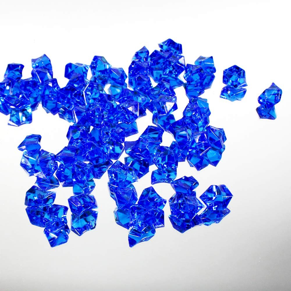WGV Acrylic Ice Rock Crystals Treasure Gems for Table Scatters, Vase Fillers, Wedding, Banquet, Party, Event, Birthday Decor (Approx 150 pcs per Bag), 1 Box with 24 Bags, Royal Blue