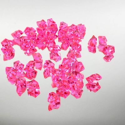 WGVI WGV Acrylic Ice Rock Crystals Treasure Gems for Table Scatters, Vase Fillers, Wedding, Banquet, Party, Event, Birthday Decor (Approx 150 pcs per Bag), 1 Box with 24 Bags, Hot Pink