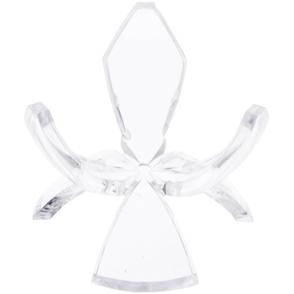 Plymor Clear Acrylic Ball or Sphere Flower Petal Display Holder Stand, 1.5" H x 2" W x 2" D (6 Pack)