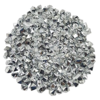 WGVI WGV Acrylic Ice Rock Crystals Treasure Gems for Table Scatters, Vase Fillers, Wedding, Banquet, Party, Event, Birthday Decor (Approx 150 pcs per Bag), 1 Box with 24 Bags, Silver