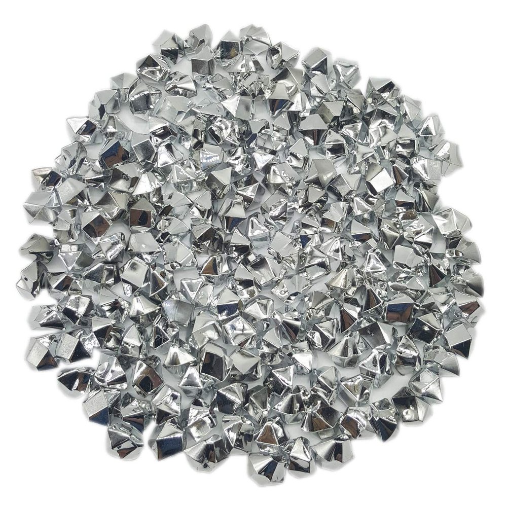 WGVI WGV Acrylic Ice Rock Crystals Treasure Gems for Table Scatters, Vase Fillers, Wedding, Banquet, Party, Event, Birthday Decor (Approx 150 pcs per Bag), 1 Box with 24 Bags, Silver