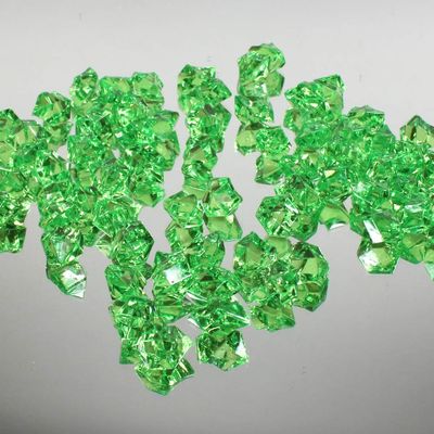 WGV Acrylic Ice Rock Crystals Treasure Gems for Table Scatters, Vase Fillers, Wedding, Banquet, Party, Event, Birthday Decor (Approx 150 pcs per Bag), 1 Box with 24 Bags, Apple Green