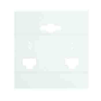 N'icePackaging - 500 Qty Plain White French Clip 2" x 2" Hanging Earring Cards - for Displays Hooks or Slatwalls - Merchandise & Sales - Clip/Wire/Post Earrings