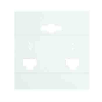 N'icePackaging - 500 Qty Plain White French Clip 2" x 2" Hanging Earring Cards - for Displays Hooks or Slatwalls - Merchandise & Sales - Clip/Wire/Post Earrings