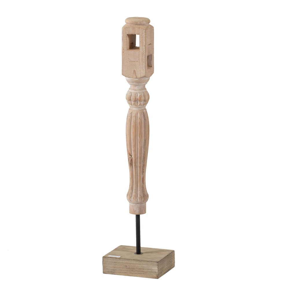 A&B Home Wooden Pin Table Top Decor - Natural, Black Finish