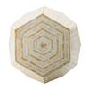 A&B Home Hexagonal Capiz Stool Hexagonal Capiz Accent Table Perfect Inaly Capiz Home Decor for Home and Office-Cream Finish 18X18X21 Inch view 3