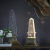 A&B Home Crystal Obelisk Decorative Lighting - 18" - Clear, Silver Finish view 4
