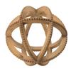 A&B Home Wood Decorative Ball Table Accent with Bead Trim - Natural 10" view 1