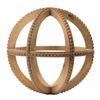 A&B Home Wood Decorative Ball Table Accent with Bead Trim - Natural 10" view 2
