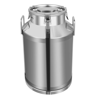 60L/15.8 Gallon Stainless Steel Milk Can - Heavy Duty Milk Jug Bucket with Ergonomic Handle and Tight Lid, SS Liquid Solid Container, Non-Slip Base, Seamless Design, Simply Rinse for Clean