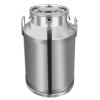 60L/15.8 Gallon Stainless Steel Milk Can - Heavy Duty Milk Jug Bucket with Ergonomic Handle and Tight Lid, SS Liquid Solid Container, Non-Slip Base, Seamless Design, Simply Rinse for Clean view 1