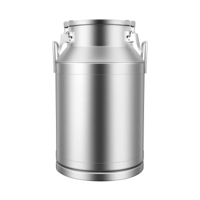 40L/10.56 Gallon Stainless Steel Milk Can - Heavy Duty Milk Jug Bucket with Ergonomic Handle and Tight Lid, SS Liquid Solid Container, Non-Slip Base, Seamless Design, Simply Rinse for Clean
